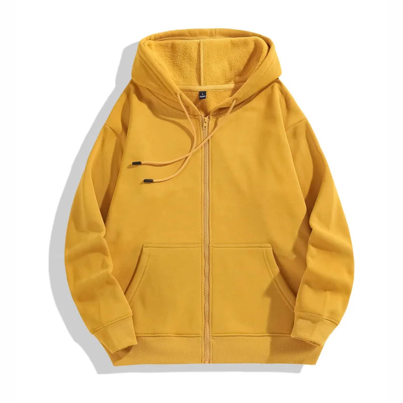 High Quality Velvet Zipper Hoodie Sweatshirt Custom Logo Embroidery Print Personalized Image Company Logo DIY 10 Color KAISING