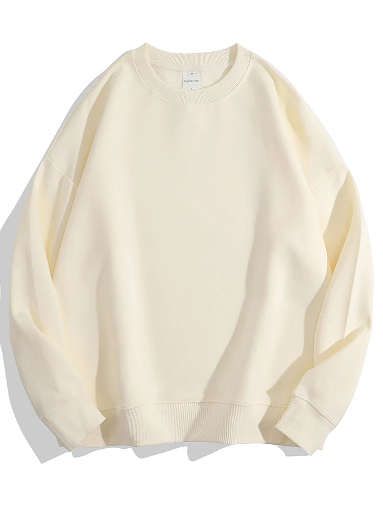 Autumn Oversized Sweatshirts Women Cotton Loose Pullovers Red O Neck Warm Sweatshirt For Women Oversize Winter Clothes Fleece