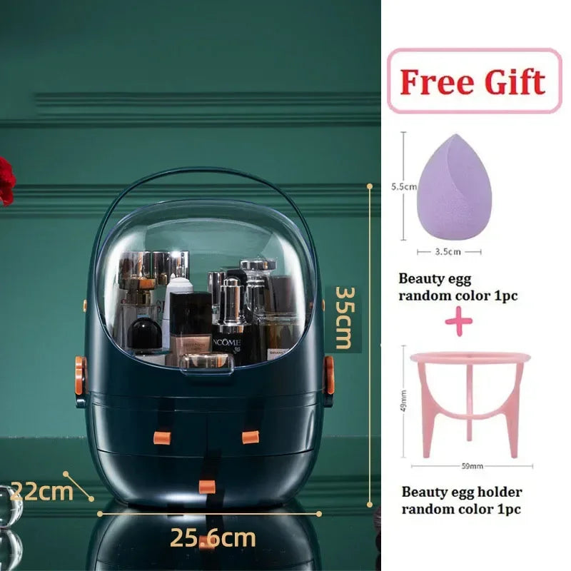 Cosmetic Storage Box Home Large Capacity Desktop Dustproof Dressing Table Lipstick Skin Care Luxury Storage Box Makeup Organizer