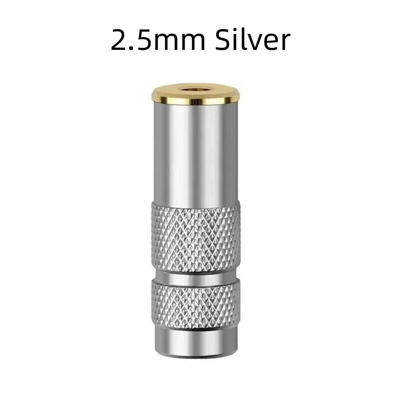 2.5 3.5 Female Jack Headphone Plug 1/8" 4 Pole Consumer Electronics Audio Connector For Soldering Earphone Cable Aluminum Alloy