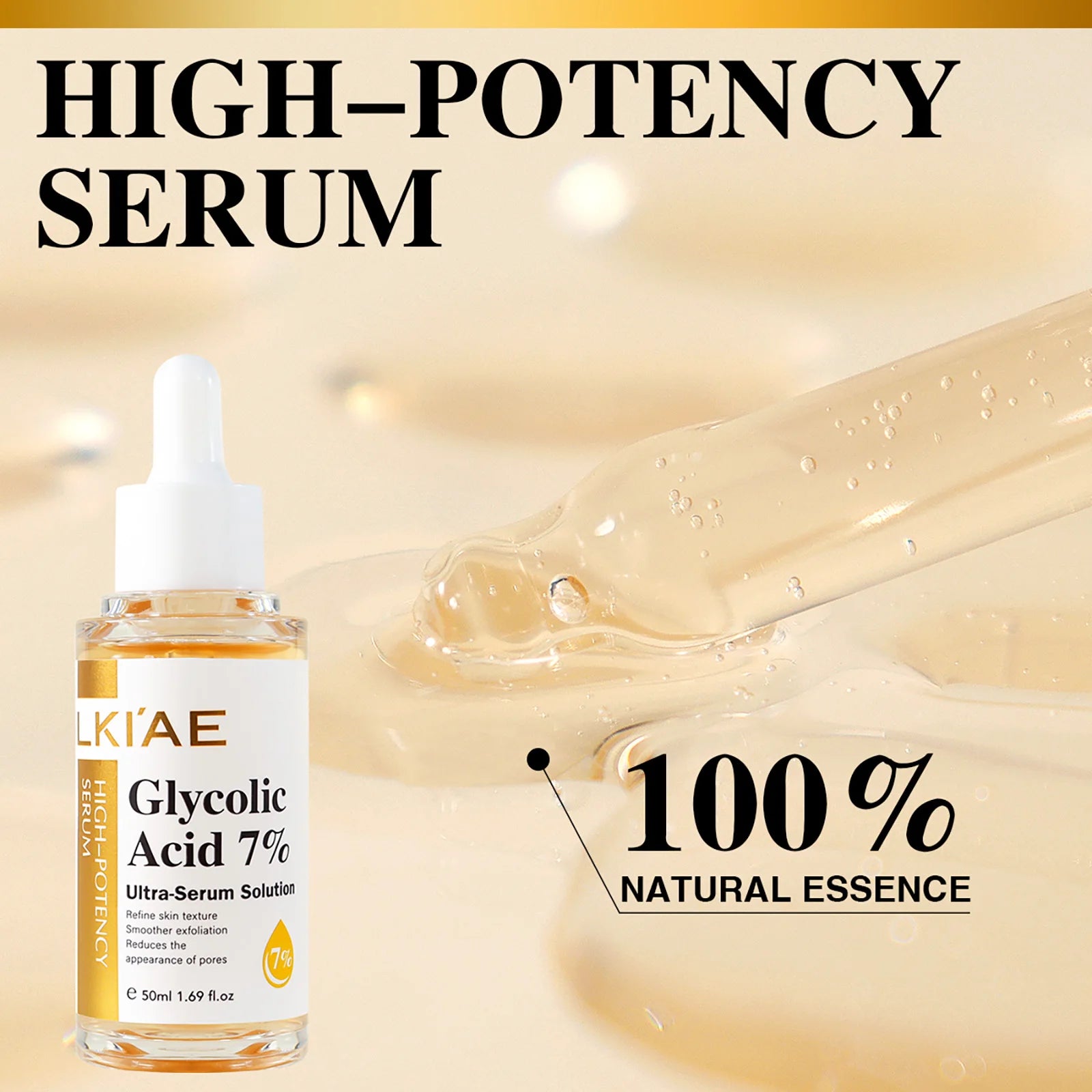 LKIAE Glycolic Acid Brightening Skin Care Set, Reduce Dark Spots, Unclog Pores, Clean Skin, Whitening Kit For All Skin Types