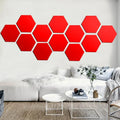 Acrylic Hexagon Mirror Wall Stickers Self Adhesive Removable