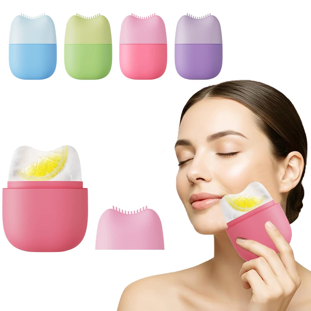 Ice Roller for Face & Eye Face Massage Silicone Ice Mold for Face Beauty Puffiness Relief Facial Massager Skin Care Tools Gifts
