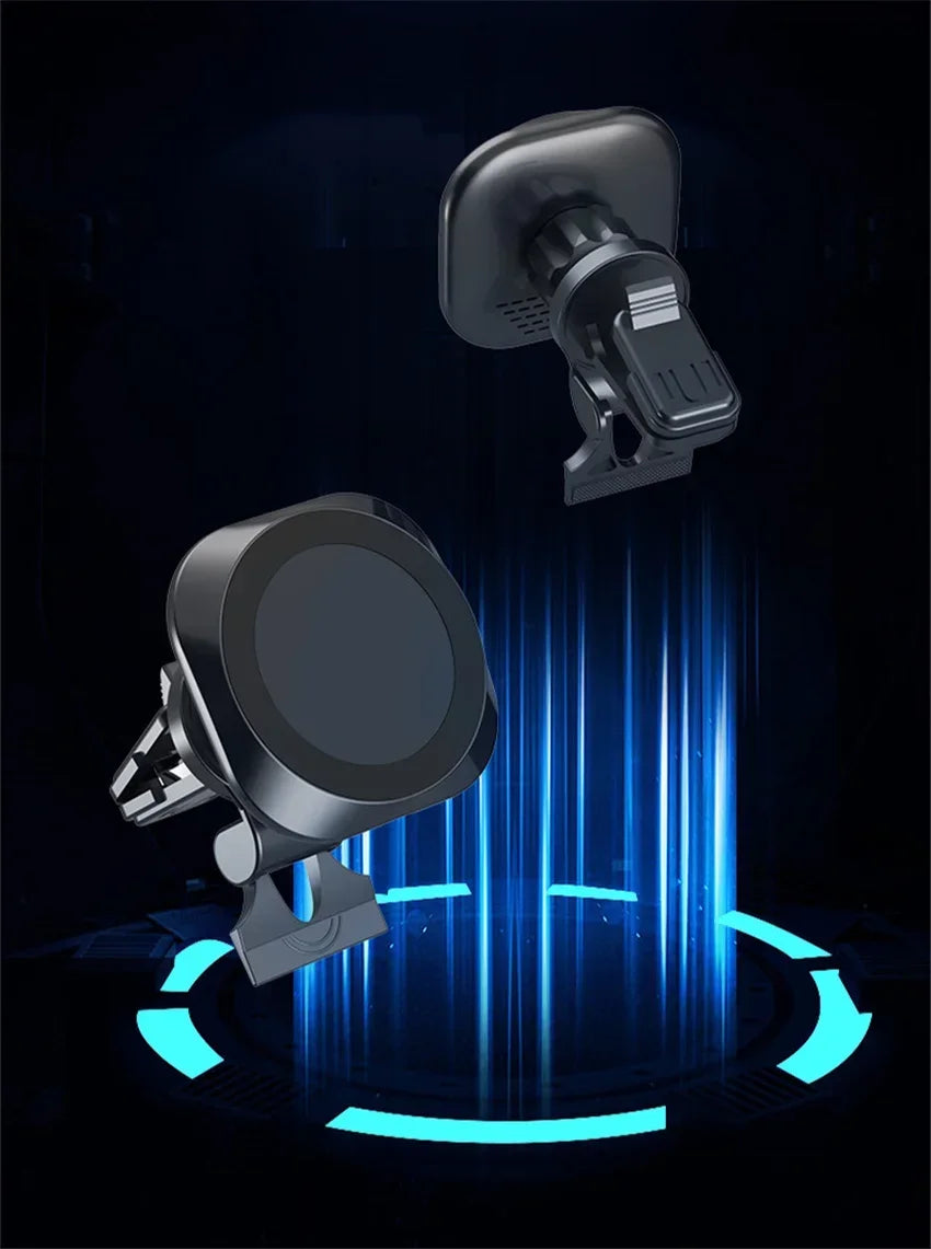 VIKEFON Magnetic Car Wireless Charger Stand Magnet Car Phone Chargers Holder Mount For iPhone 15-12 ProMAX Fast Charging Station