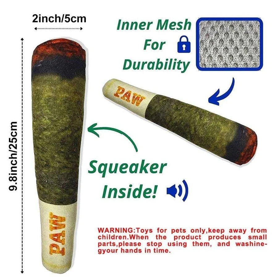Interactive Dog Joint Sound Puppy Toys Cigar for Small Resistant