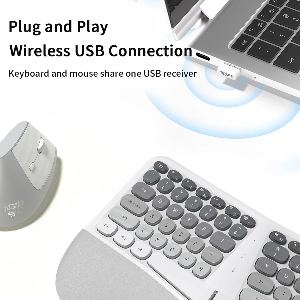MOFii Ergonomic Keyboard and Mouse Combo