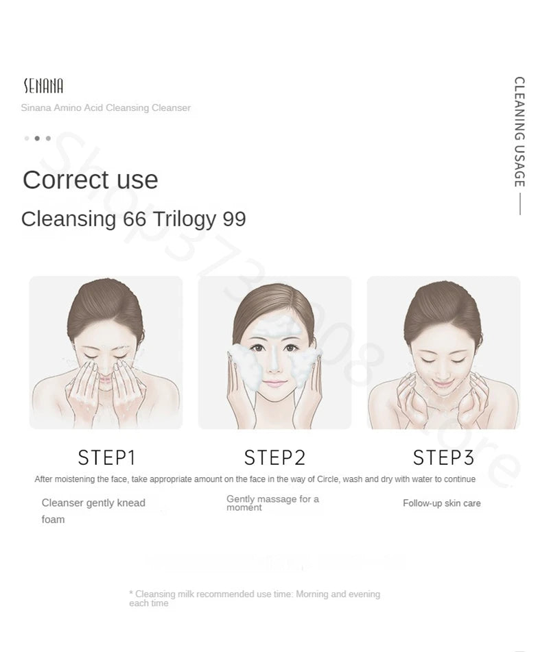 Amino Acid Facial Cleanser Deep Cleansing Moisturizing Oil Control Cleaner Mild Cleansing Gel Skin Care Face Washing Products