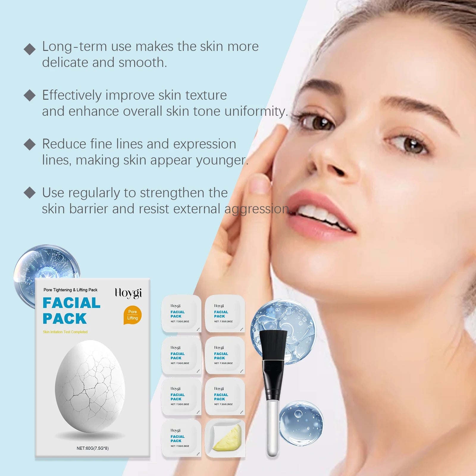 Hoygi 2025 New Zombie Facial Mask Skin Care Wash Off Face Mask Hydrating Skincare For Smooth Repair Pore Tightening Lifting
