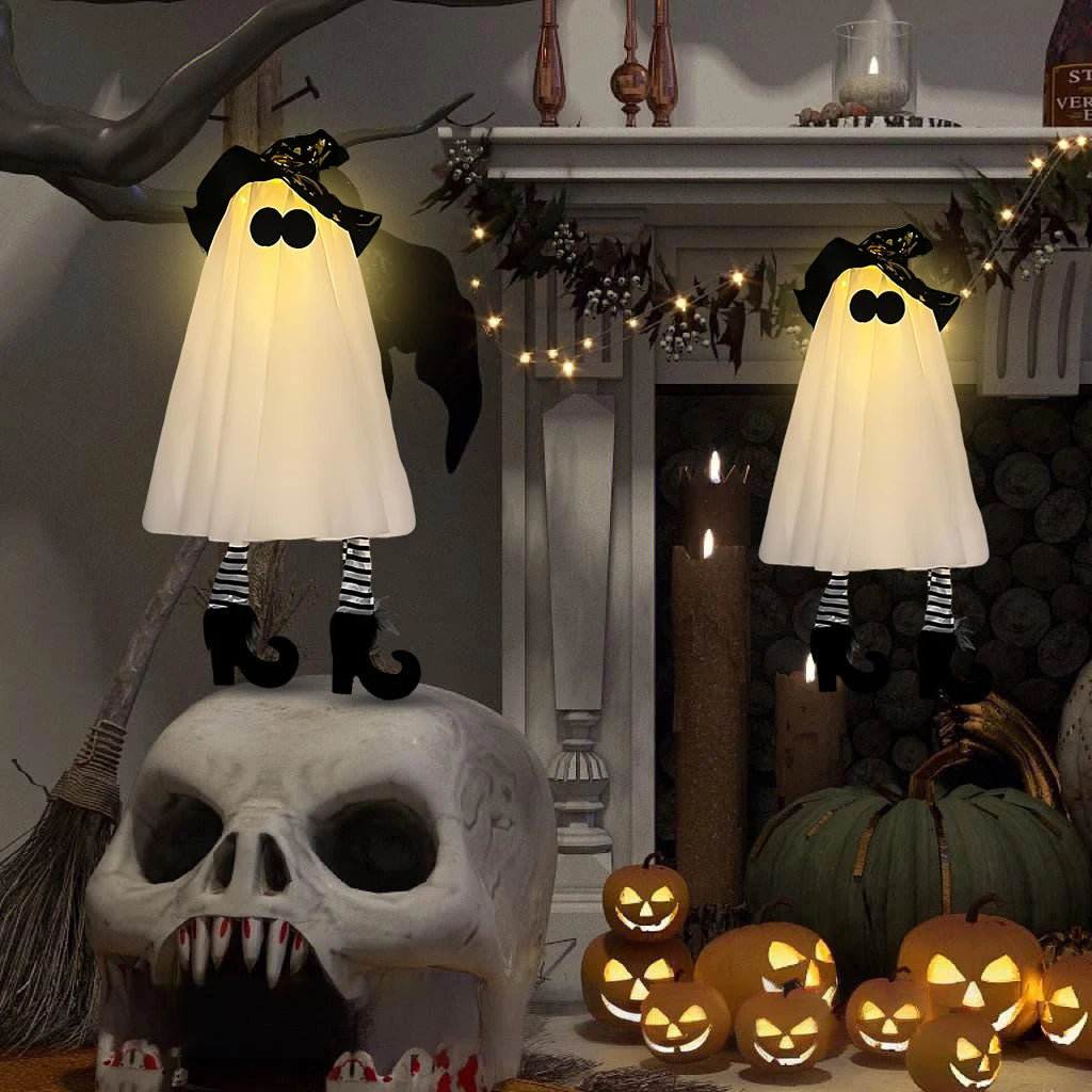 Halloween LED Light Up Witch Ghost for Halloween Party Home Indoor Outdoor Yard Decoration Scary Hanging Ornaments Gift