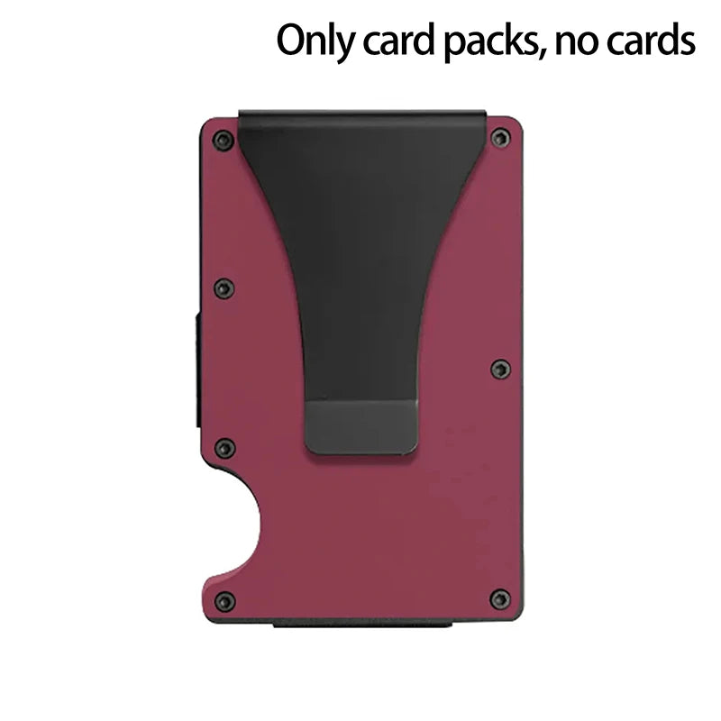 RFID Minimalist Wallet Men Women Slim Credit Card Holder With Money Clip Anti Theft Design For Commuting BusinessGood Quality