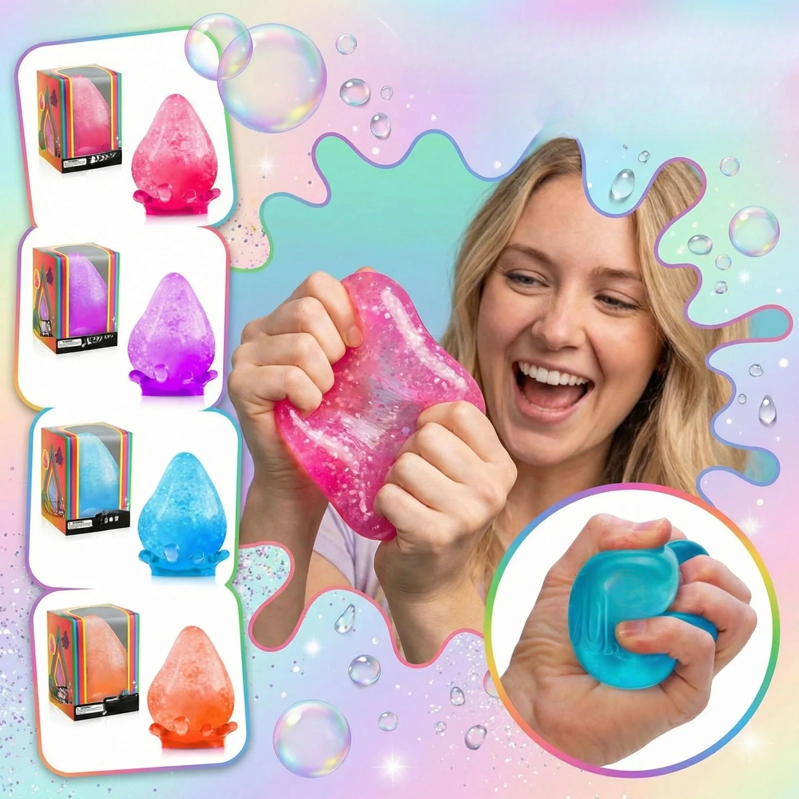 Soft And Big Water Drops Pinch Simulation Dream Water Drop Slow Rebound Pinch Ornament Office Relaxation Pinch Ornaments
