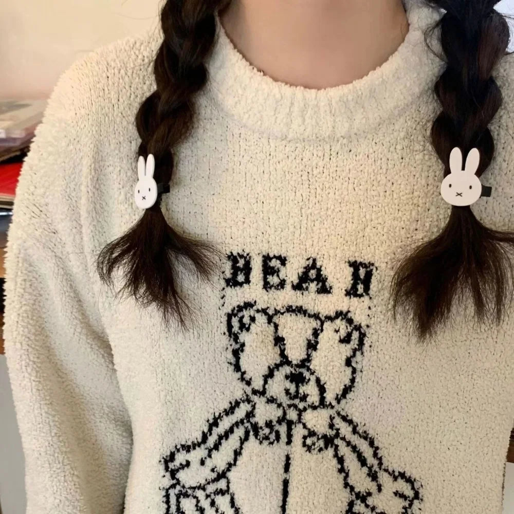 Cute Miffy Kawaii Ins Hair Decoration Clip Princess Bangs Clips Sweet Cool Rabbit Y2K Personality Headwear Student Girl Gifts