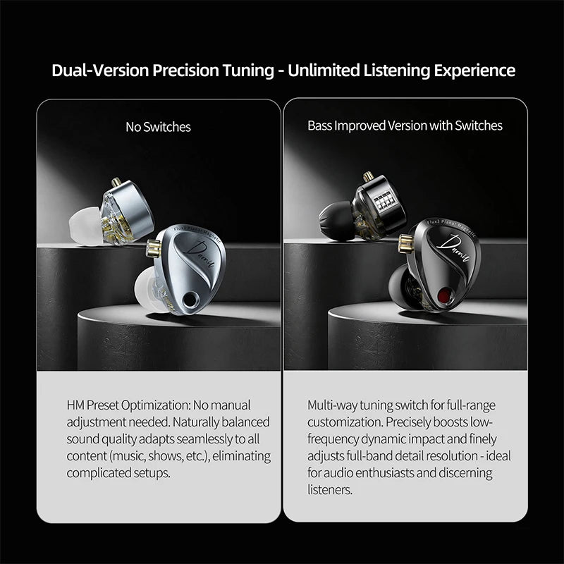 KZ Duonic Hifi Earphones with Super Stroke Three Magnetic