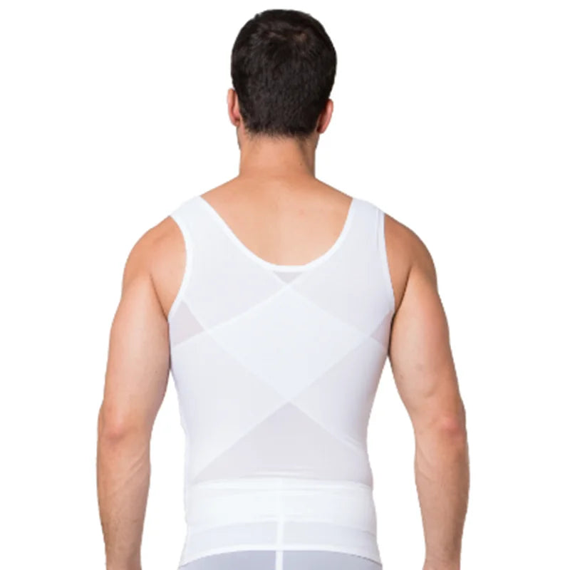 Men's Breathable Compression Tummy Control Undershirt Slimming Body Shaper Sleeveless Tank Top Shaping Spring/Summer Sweatshirt