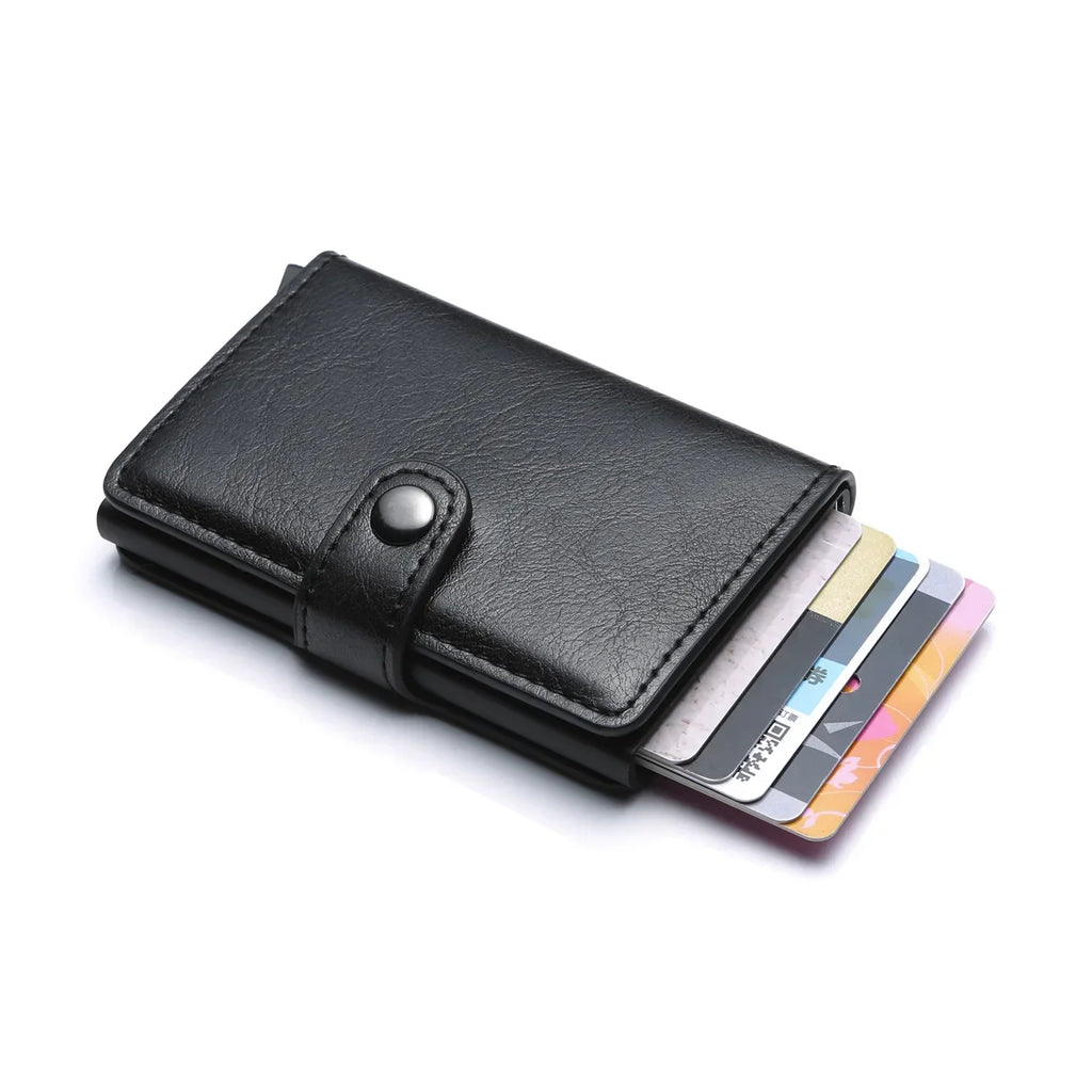 Rfid Visit Credit Card Holder Storage Luxury Small Smart Wallet Metal Business Cardholder Case Women Minimalist Walet for Men