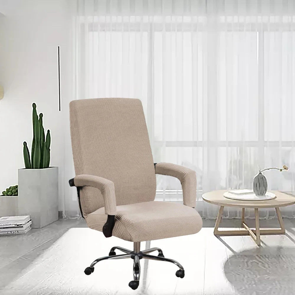 Elastic Computer Office Chair Cover Kitchen Modern Simple Desk Chair Cover Armrest Seat Cover Suitable for All Seasons