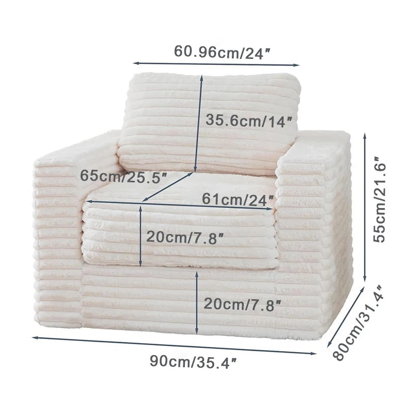Modern Tufted Backrest Sofa Comfortable Living Room Furniture with