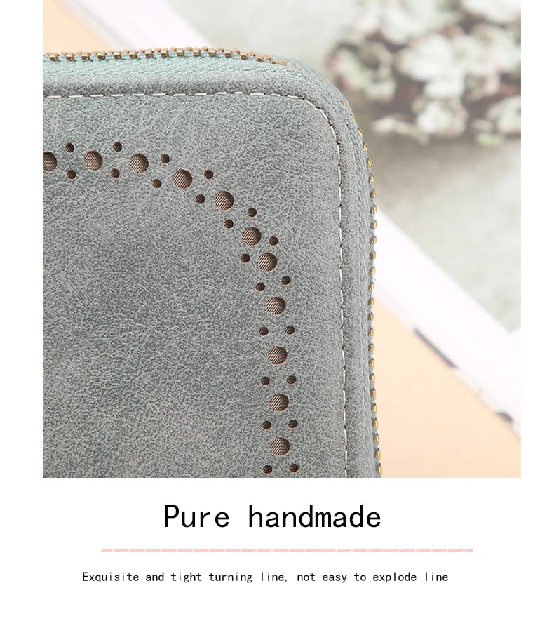 RFID anti-theft long wallet for men and women; 2025 cross-border new version; large capacity mobile phone bag; vintage hollowedo