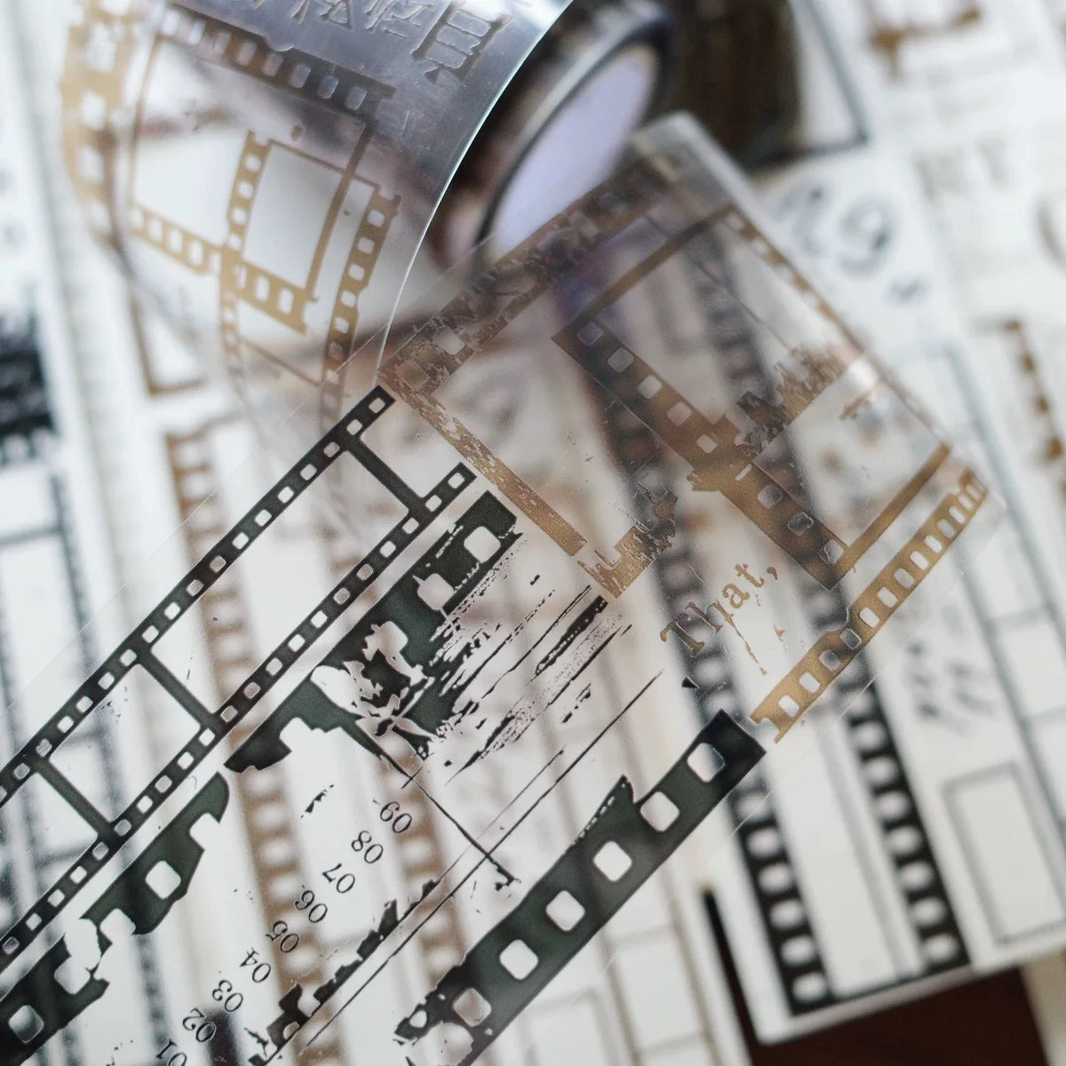 YiEr Studio Vintage Memories Of The Past Film Washi PET Tape Planner DIY Card Making Scrapbooking Plan Decorative Sticker