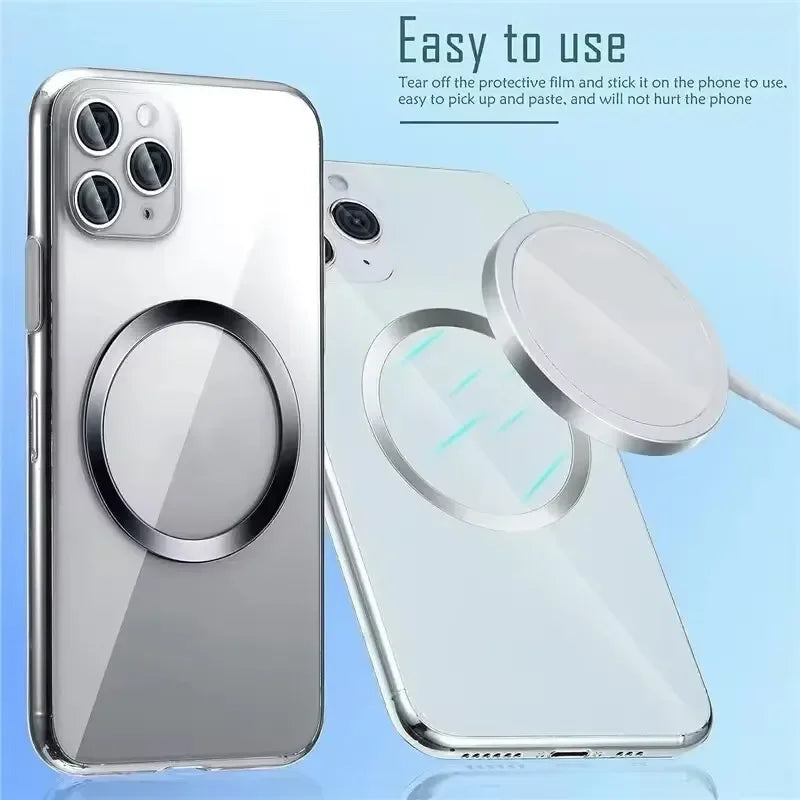 10/5/1PCS Thin Magnetic Metal Plate Ring For Magsafe Wireless Charger Iron Sheet Sticker Magnet Car Phone Holder Universal