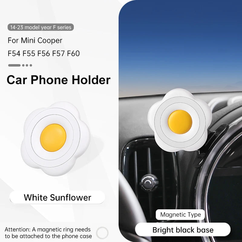 Car Phone Holder Wireless Charger For Mini Cooper F56 F55 F54 F60 F57 2014-2023 Central Control Mobile Phone Bracket Accessories