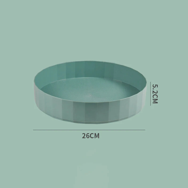 360 Degree Rotating Makeup Organizer Desktop Storage Box For Perfume Lipstick Skin Care Products Cosmetic Fruit Seasoning Holder