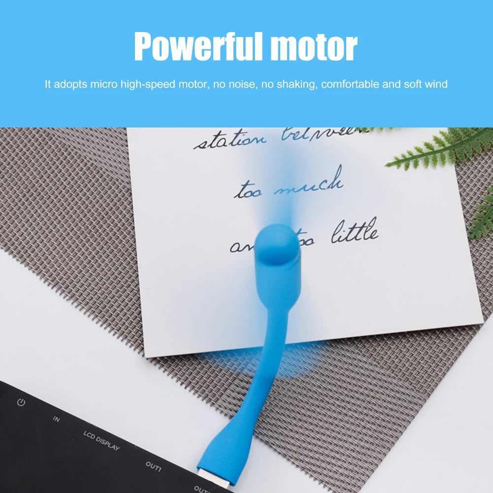 Flexible USB Mini Fan for Laptop & Power Bank