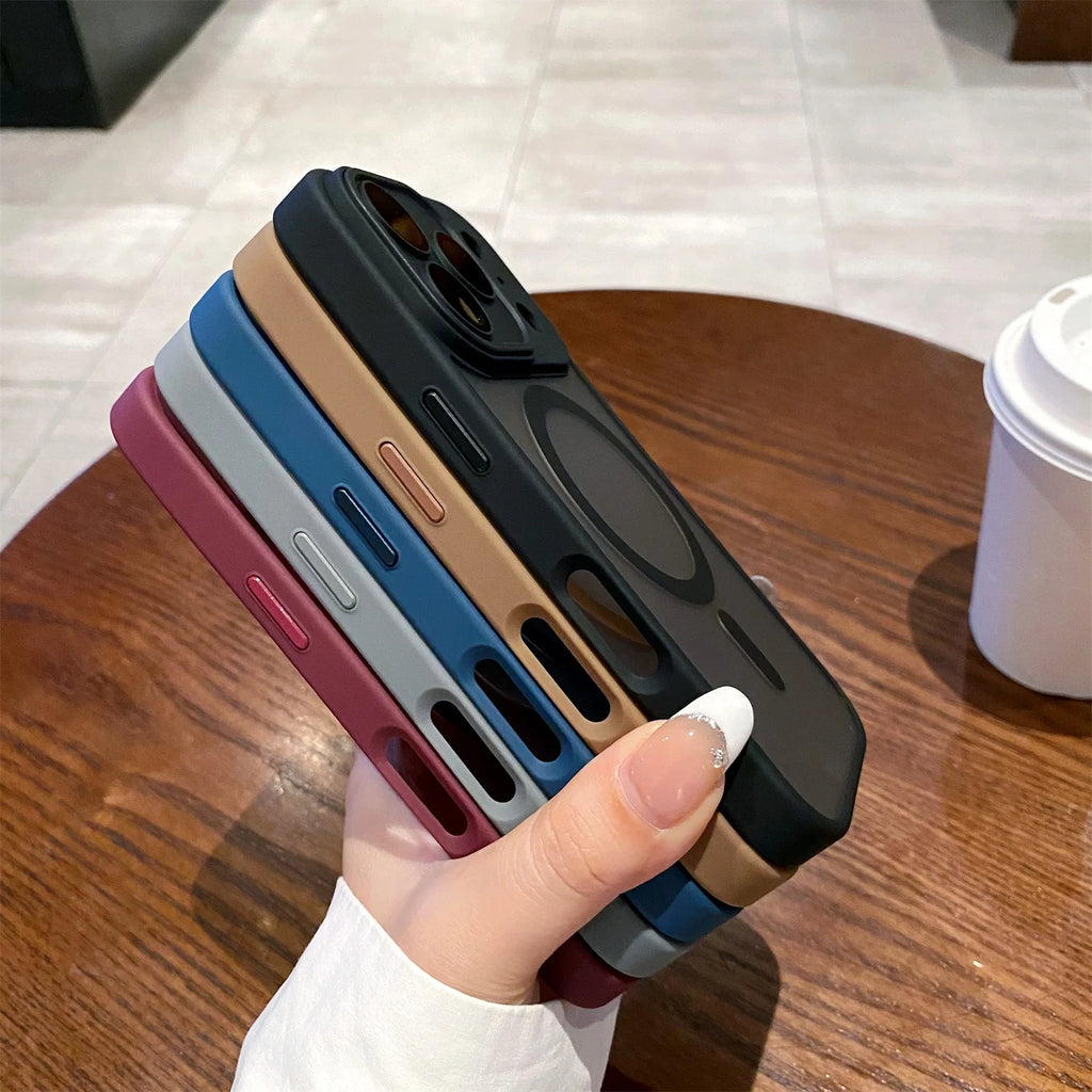 New iphone 17 Pro Max Air Matte Magnetic phone Case For iPhone 16 15 14 13 12 11 Pro Max Plus For Magsafe Wireless Charger Cover