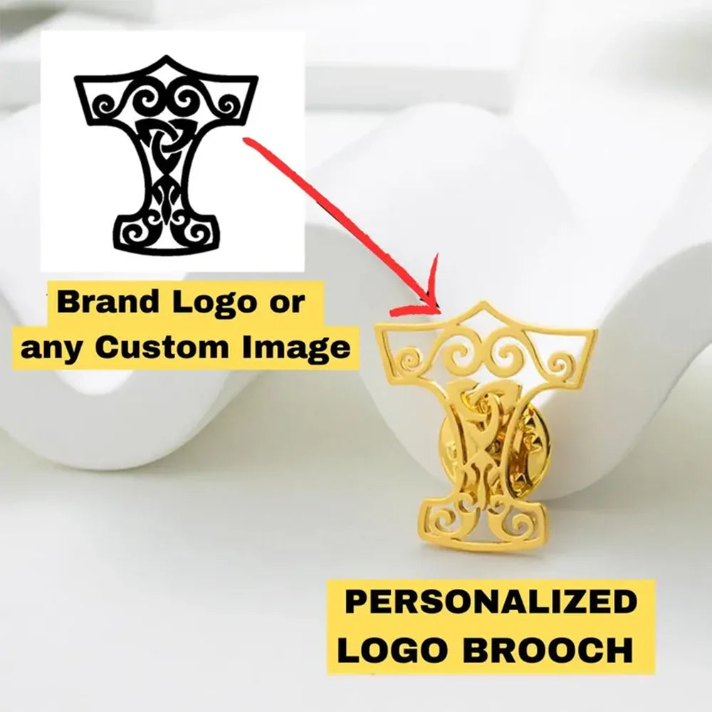 Personalized Company Logo Painting Image Custom Brooch Lapel Pins