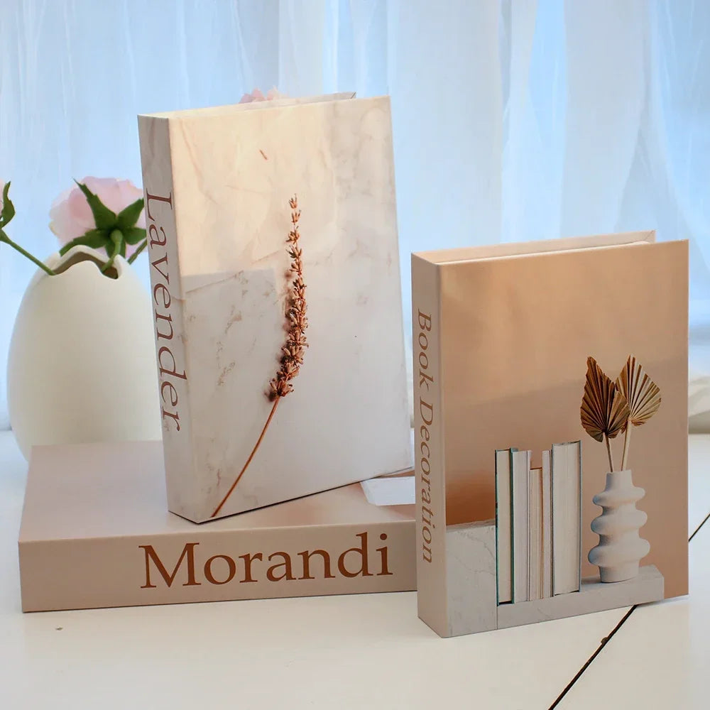 3Pcs Foldable Fashion Fake Books Living Room Decoration Designer Books Coffee Table Ornaments Club Hotel Room Villa Prop Books