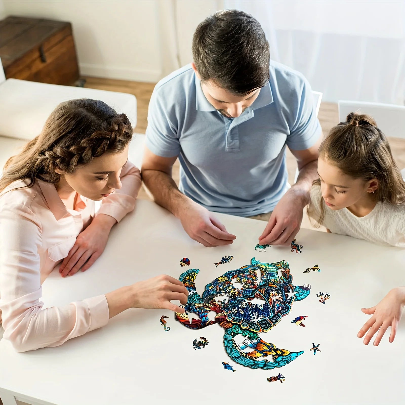 Turtle  Wooden Jigsaw Puzzles for Adults Kids,Animal Shaped Pieces Jigsaw Puzzles Toys with Package,  Christmas Gift Home Decor