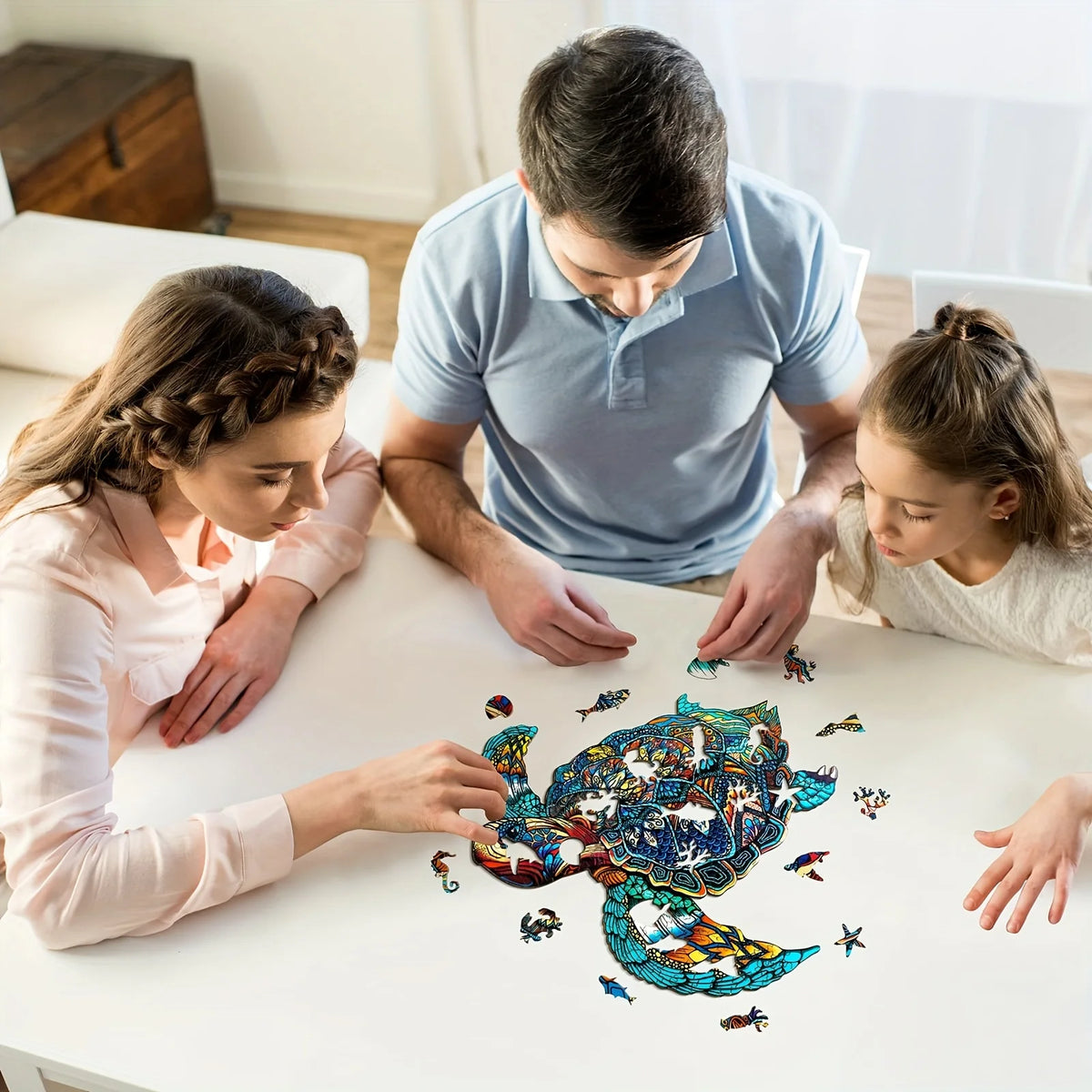 Turtle  Wooden Jigsaw Puzzles for Adults Kids,Animal Shaped Pieces Jigsaw Puzzles Toys with Package,  Christmas Gift Home Decor