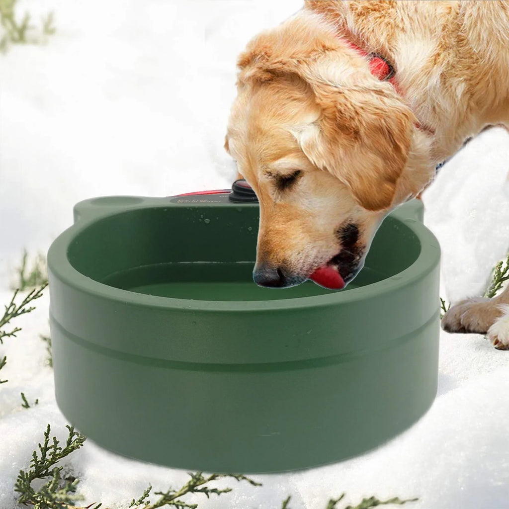Electric Dog Water Bowl Green Heated Dog Bowl for Pet Dog Electric Dog Water Bowl Heated Dog Bowl Thermal Dog Bowl