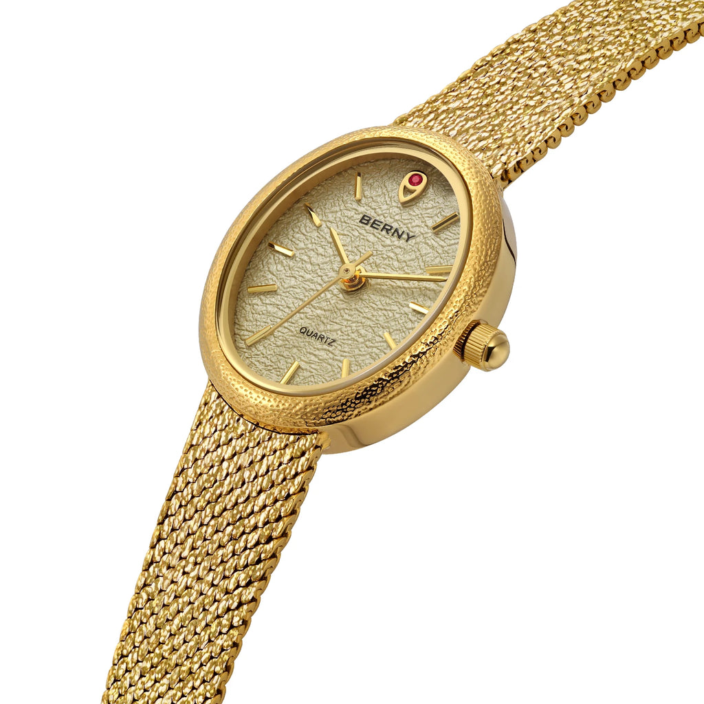 BERNY Top Gold Women's Watches Fashion Luxury Ladies Quartz