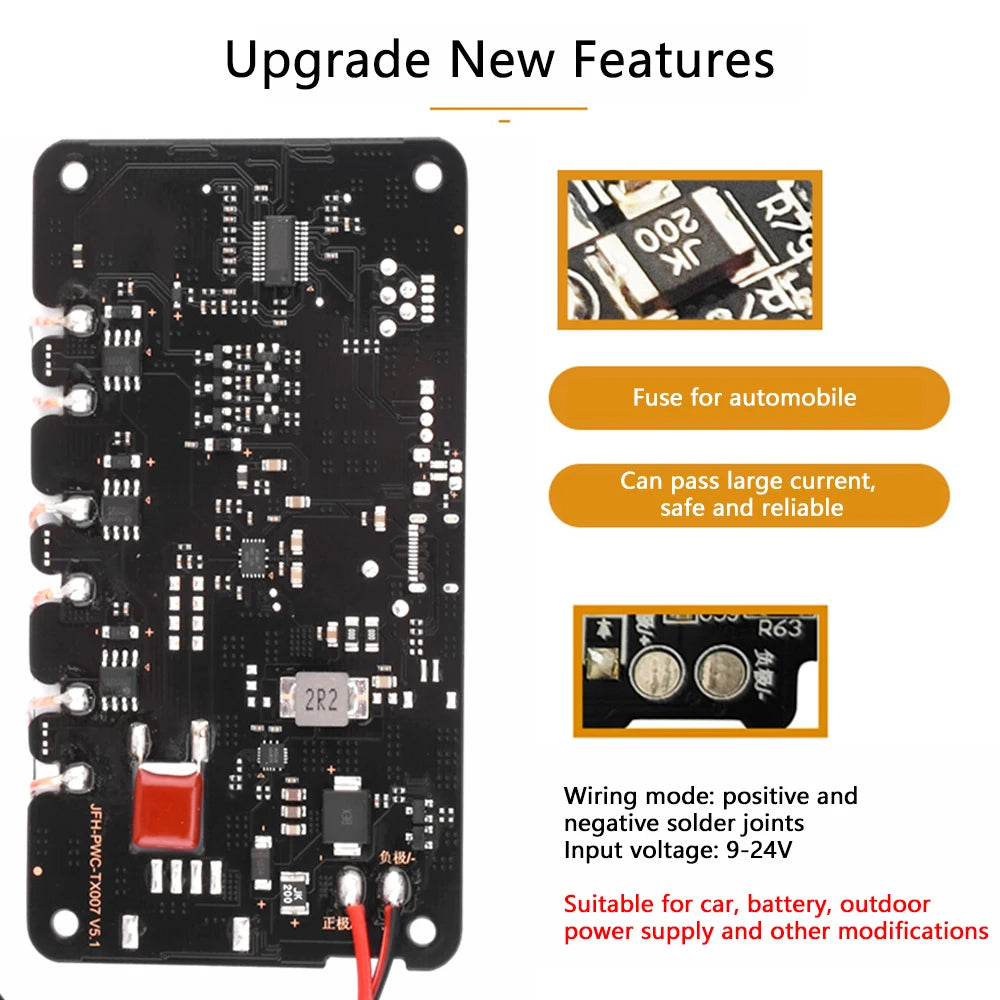20W Type-C Car 3 Coils For Qi Wireless Charger Module Fast Charging Transmitter Anti-reverse Short Circuit Protection Board