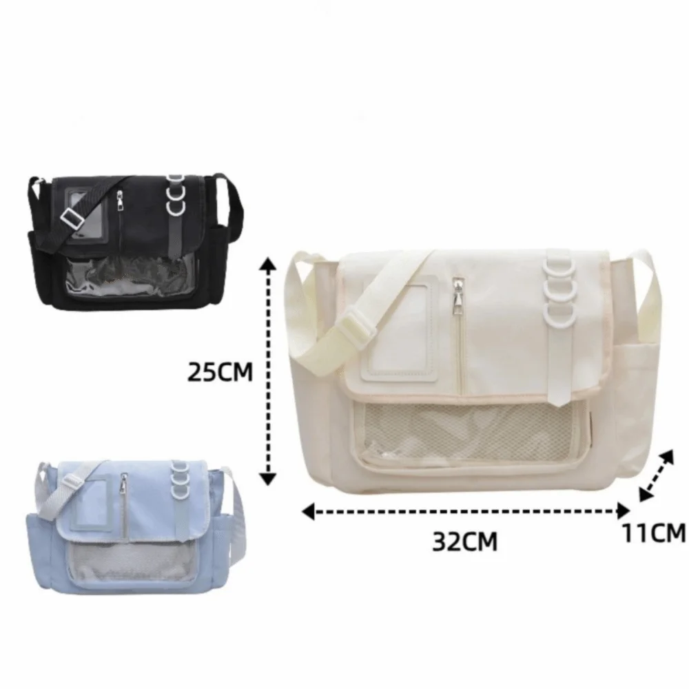 Y2K Transparent Crossbody Bag Lightweight Waterproof JK Ita Bag