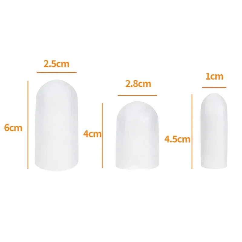 2pcs Silicone Toe Caps Gel Toe Covers Provide Protectors Cousions Relief Pain from Toe Blisters Corns Calluses