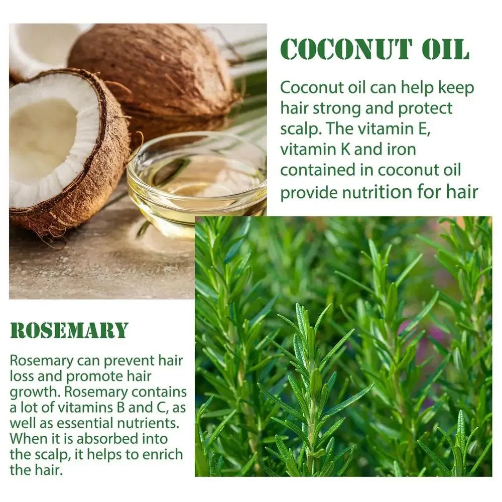 Rosemary Hair Care Oil 2.02 Oz Skin Care Essence Refreshing Essential Oils for Nourish the Scalp Dry Skin Enhanced Hair Shine