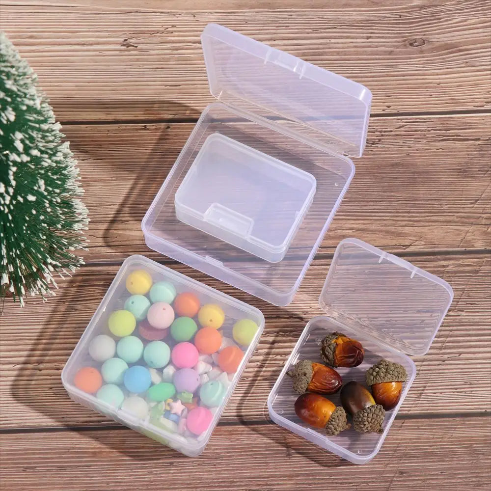 1pc Small Plastic Home Items Sundries Organizer Case Transparent Storage Box Jewelry Beads Container Fishing Tools Storage Box