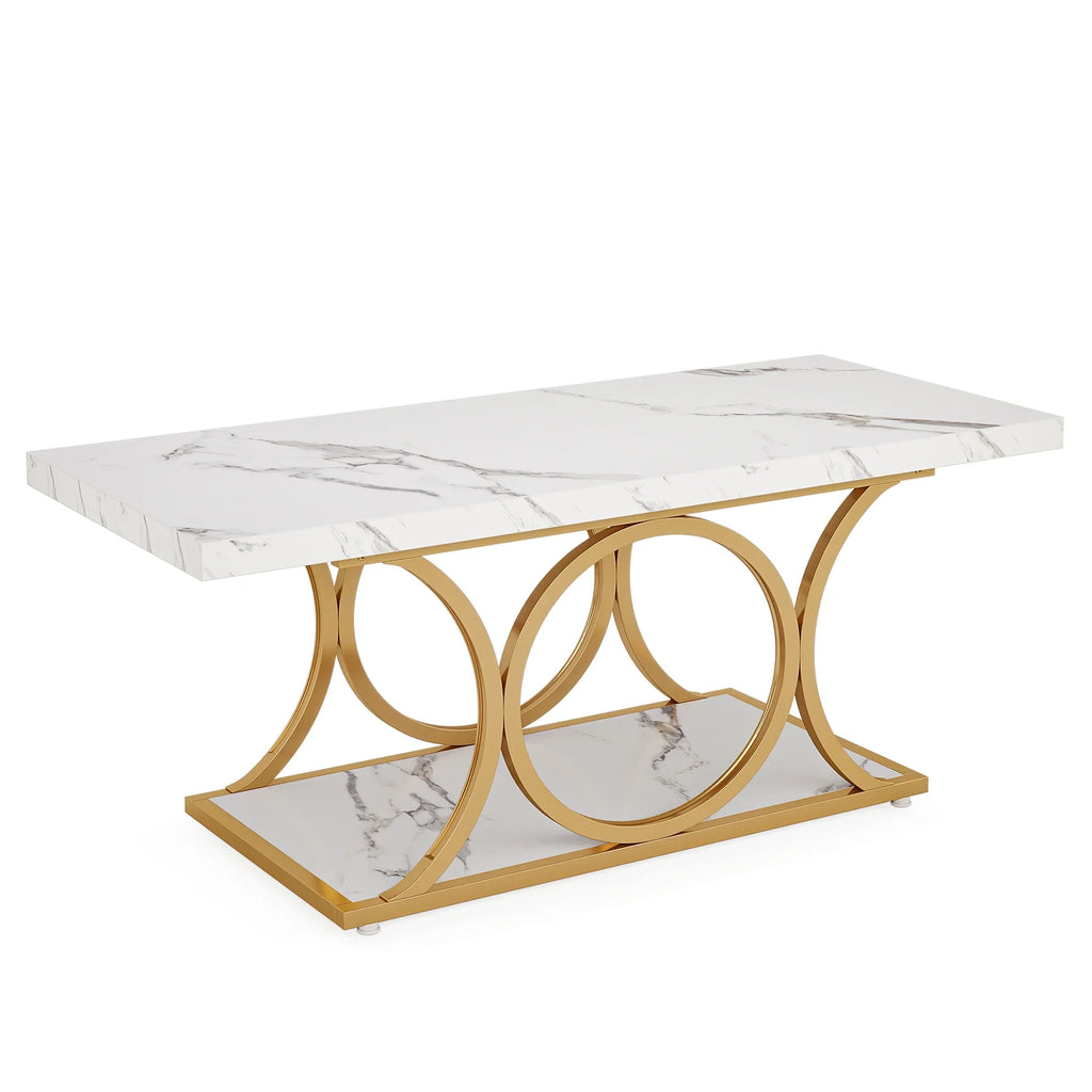 Tribesigns Rectangle Coffee Table Wood