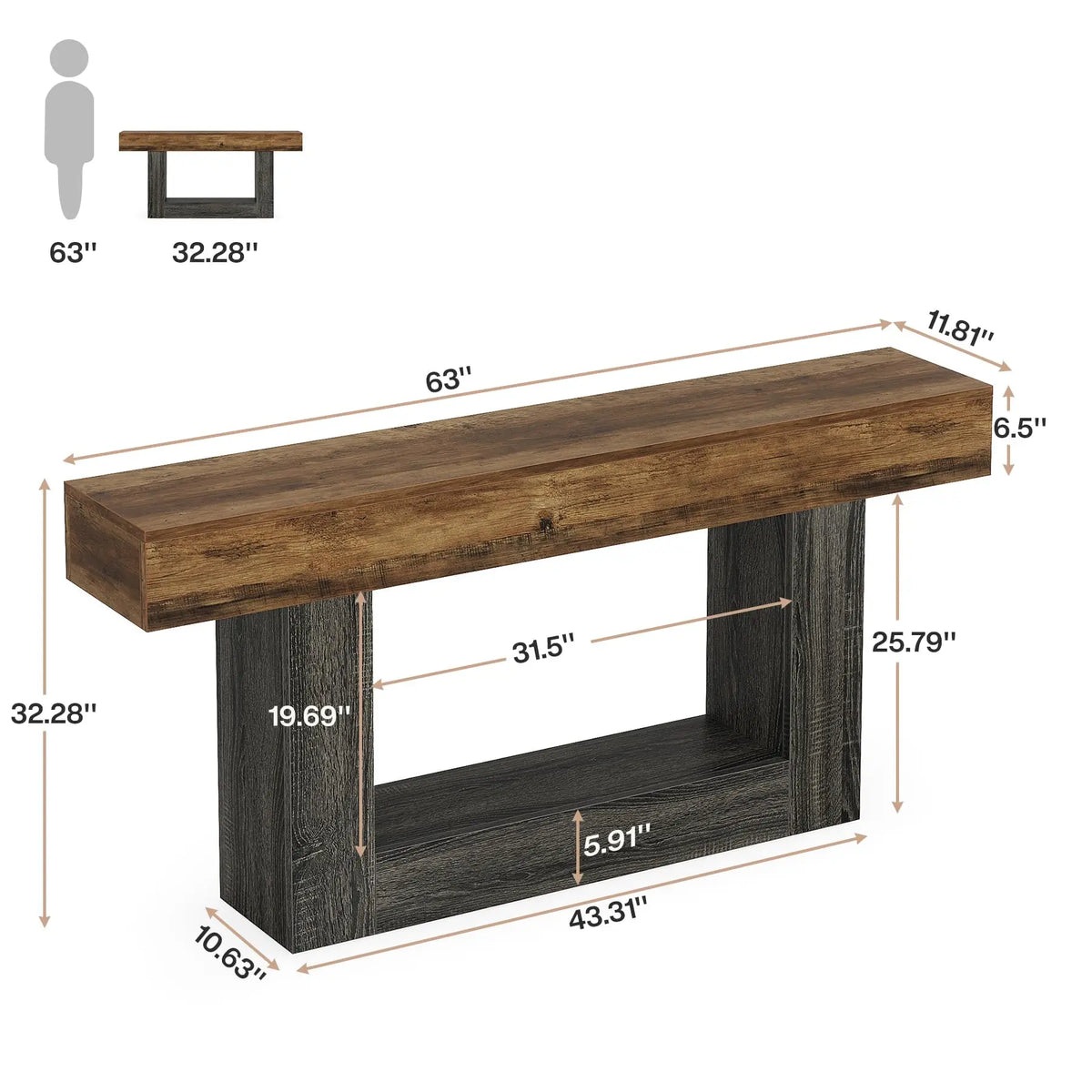 Tribesigns 63" Console Table