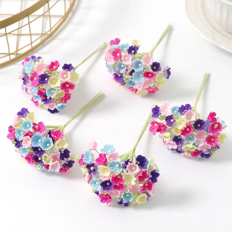 1/3/5Pcs Artificial Flower Bouquet Silk 11cm Fake Flowers for  Home Decor Garden Wedding Decoration DIY Craft Gifts Accessories