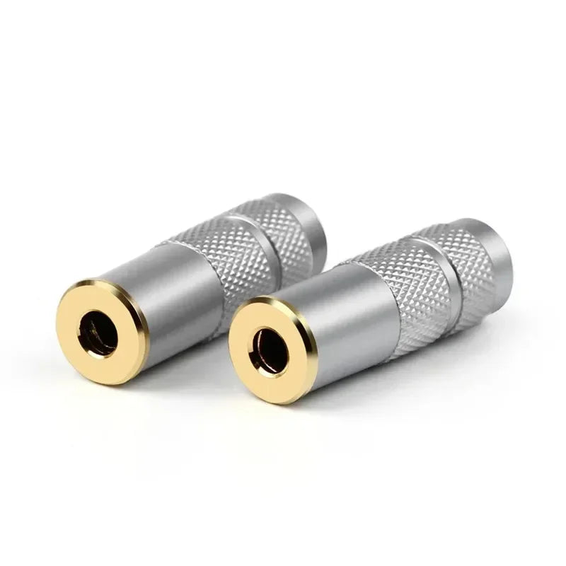 2.5 3.5 Female Jack Headphone Plug 1/8" 4 Pole Consumer Electronics Audio Connector For Soldering Earphone Cable Aluminum Alloy