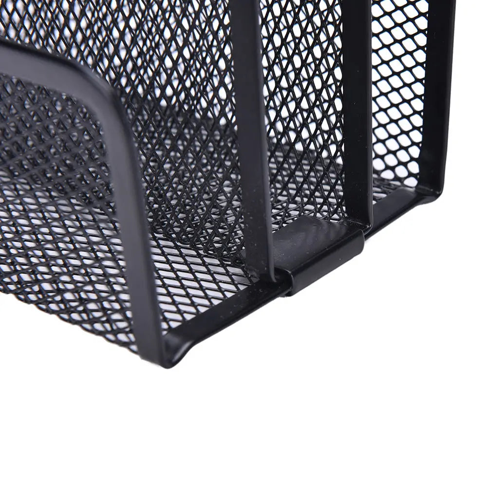 1pcs File Holder Mesh Black Bookend Book Metal Bookends Shelves Desk Organizer Office School Stationery For Kids