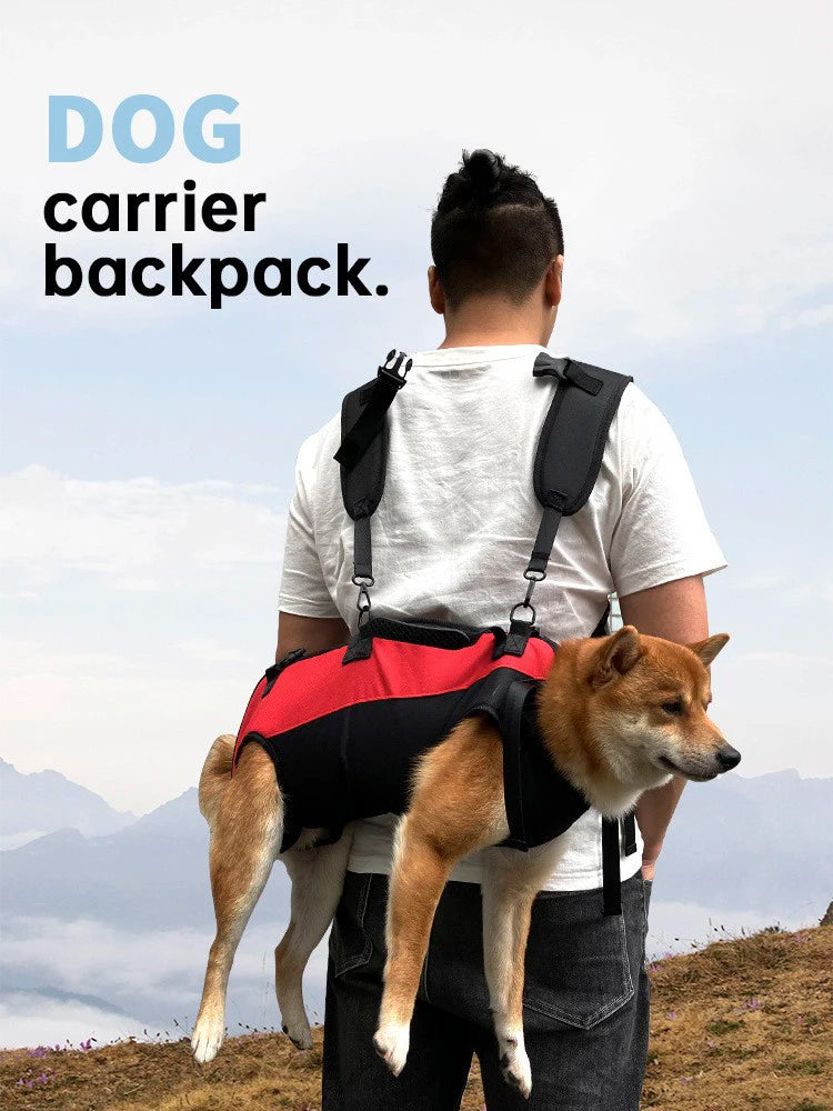Pet Backpack Carrier Multi-Functional Airbag Shoulder Strap Outdoor Walking Support Stretcher Bag Cycling Dog Backpack