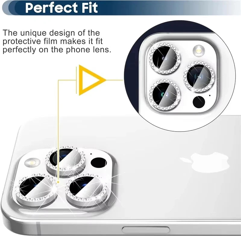 Glitter Diamond Rhinestone Camera Lens Protector for Iphone