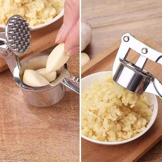 Multipurpose Garlic Press - Sturdy Metal Garlic Crusher, Easy to Clean, Ideal for Home & Commercial Kitchens
