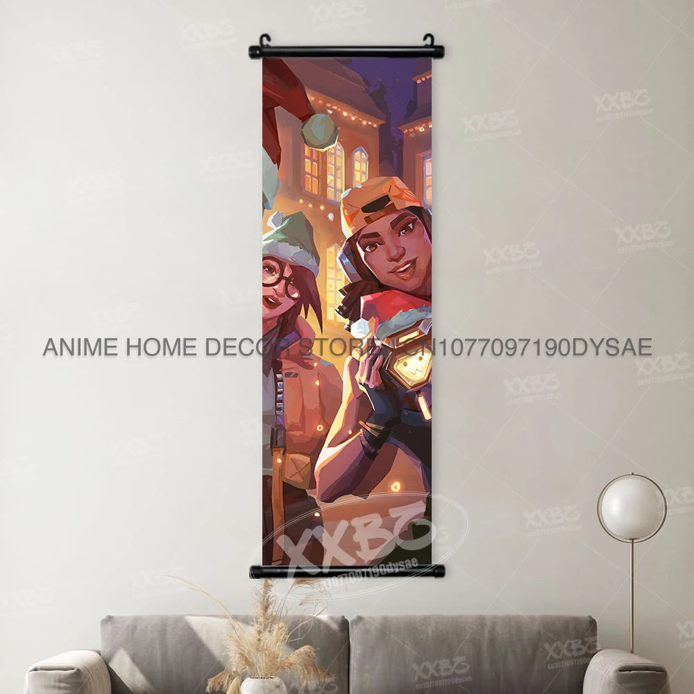 Valorant Posters Harbor Decorative Painting Astra Scrolls Picture Omen Home Decor Brimstone Home Decor Viper Wall Art Jett Mural