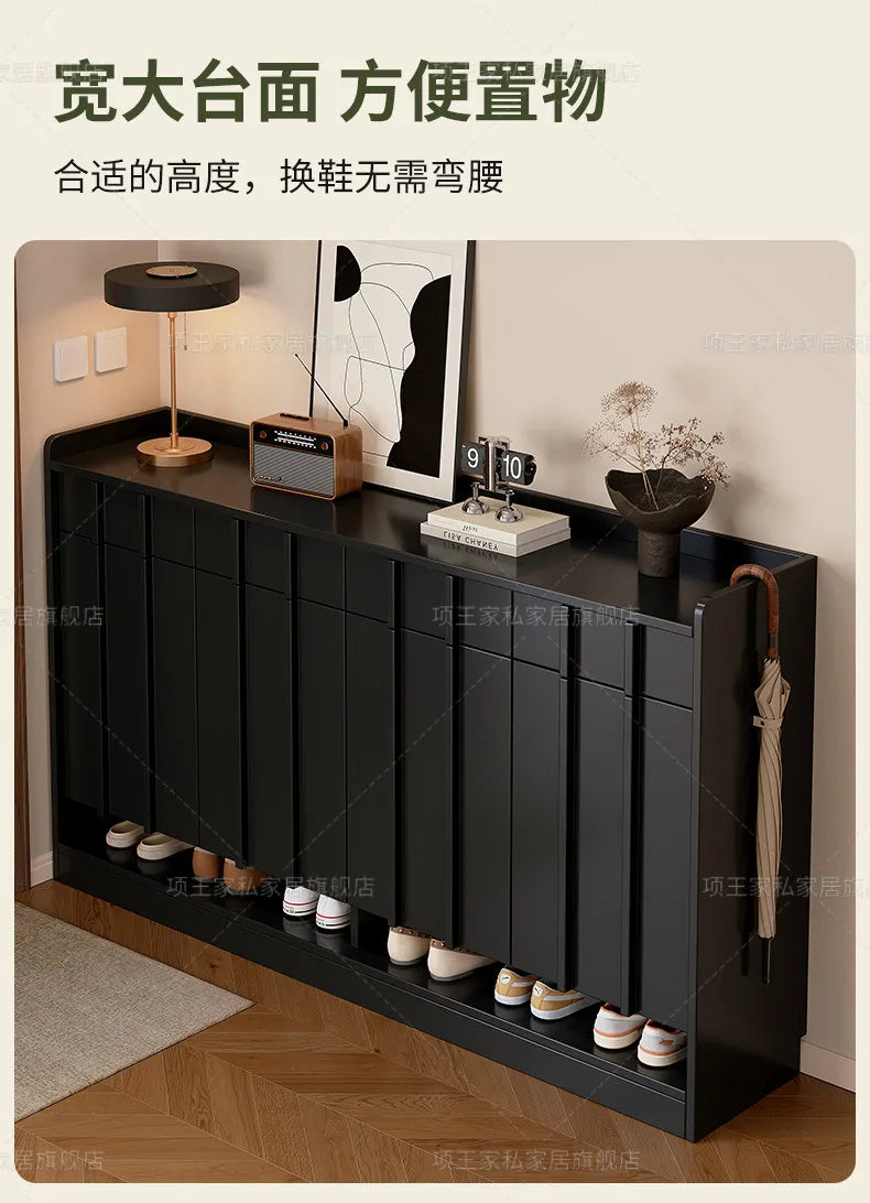Living Room Storage Shoe Cabinet Hallway Entrance Wooden Modern Shoe Cabinet Black White Zapatero Organizador Furniture Home