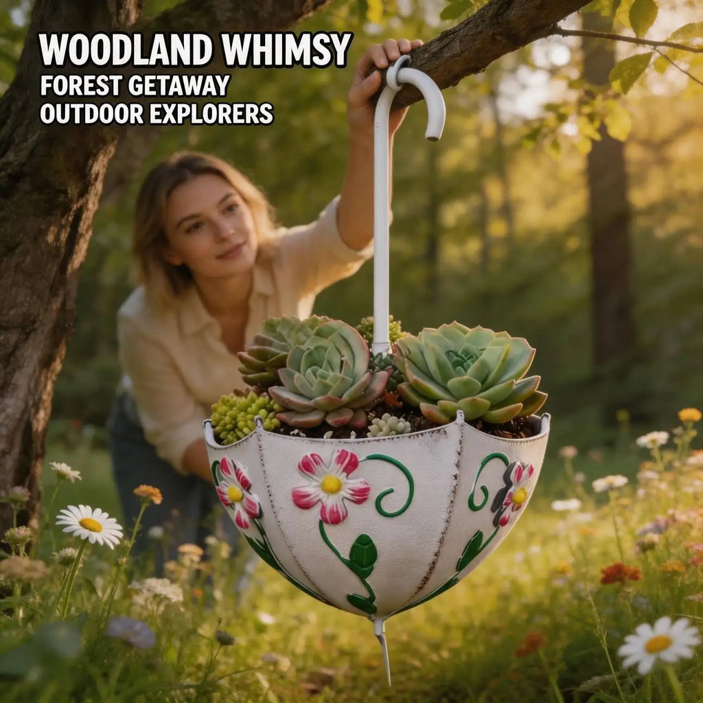 Umbrella Shape Outdoor Garden Flower Pot Planter Decor